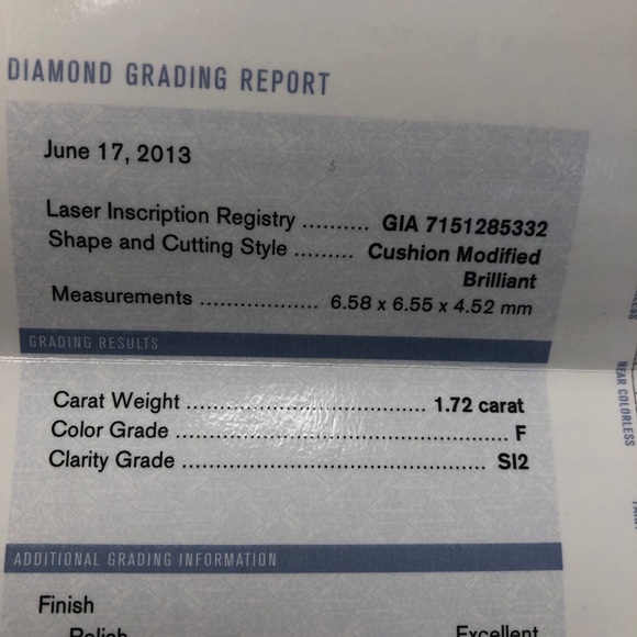 Amazing Emerald Cut 1.72 C ring appraised $29k - Picture 4 of 6